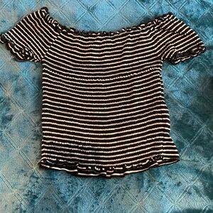 Women’s Striped Off the Shoulder Top